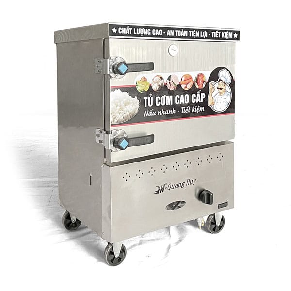 Tủ nấu cơm 4 khay điện gas QH-4KDR