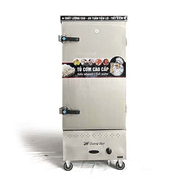Tủ nấu cơm 12 khay điện gas QH-12KDR