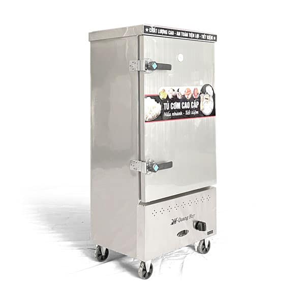 Tủ nấu cơm 10 khay điện gas QH-10KDR