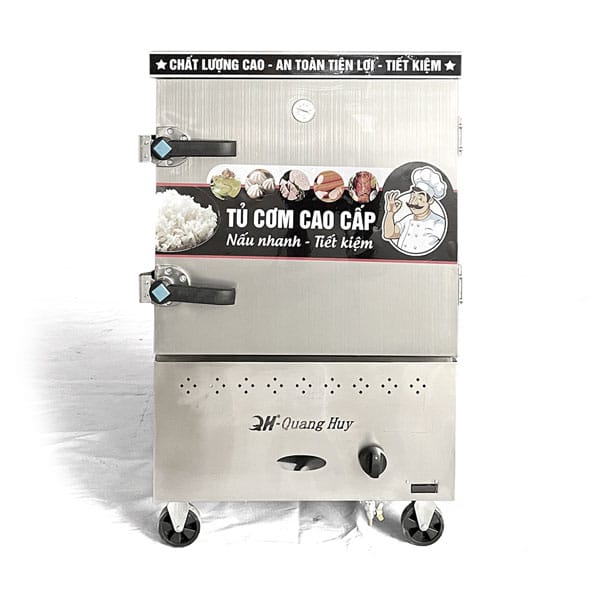 Tủ nấu cơm 6 khay điện gas QH-6KDR