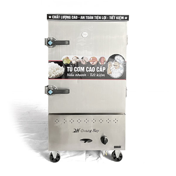 Tủ nấu cơm 8 khay điện gas QH-8KDR